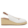 Еспадрили Tommy Hilfiger Flag Mid Wedge Espad Slingback FW0FW08595 Бял цвят на ниска цена