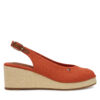 Еспадрили Tommy Hilfiger Flag Mid Wedge Espad Slingback FW0FW08595 Оранжев цвят на ниска цена