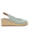 Еспадрили Tommy Hilfiger Flag Mid Wedge Espad Slingback FW0FW08595 Светлосиньо цвят на ниска цена