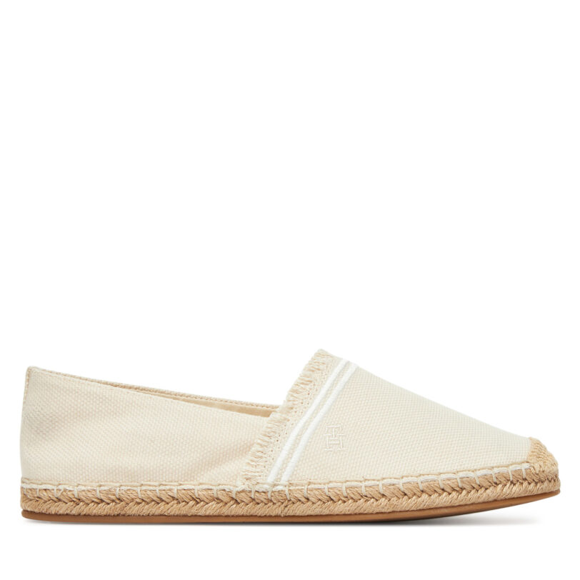 Еспадрили Tommy Hilfiger Fringe Canvas Closed Espadrille FW0FW08881 Бежов цвят на ниска цена