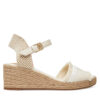 Еспадрили Tommy Hilfiger Fringe Canvas Medium Wedge FW0FW08879 Бежов цвят на ниска цена