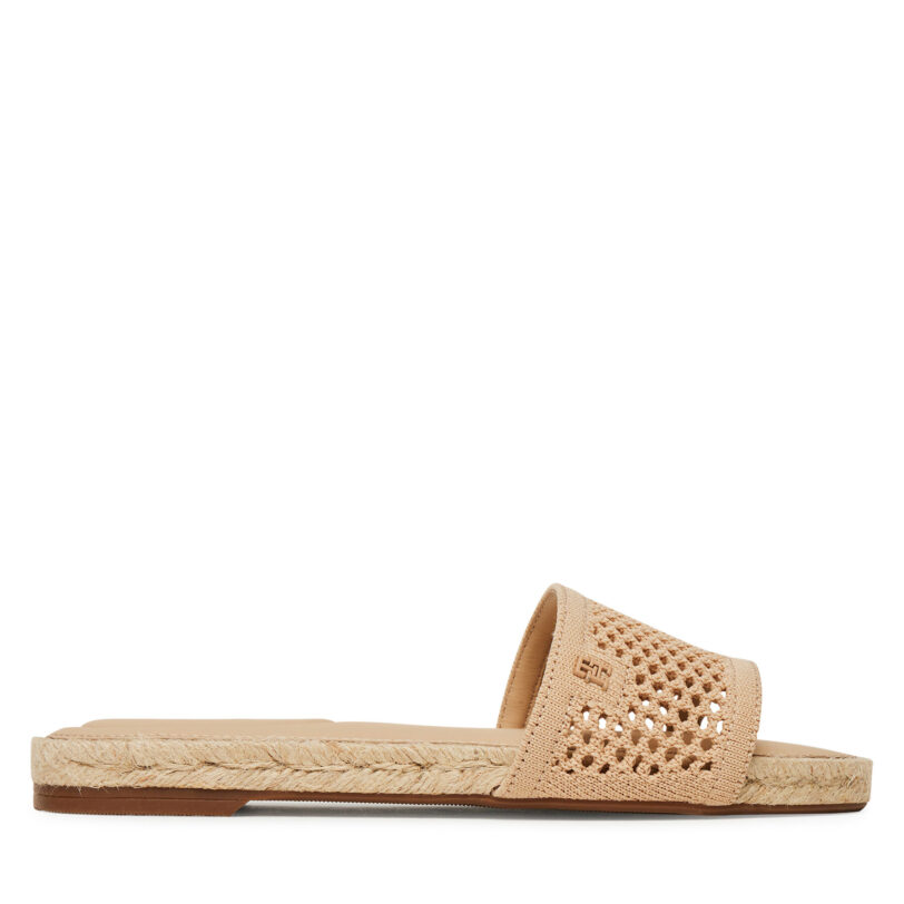 Еспадрили Tommy Hilfiger Knit Mesh Espadrille Flat Sandal FW0FW08744 Бежов цвят на ниска цена