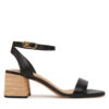 Еспадрили Tommy Hilfiger Leather Ankle Strap Espad Sandal FW0FW08533 Черен цвят на ниска цена
