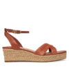 Еспадрили Tommy Hilfiger Leather & Suede Mid Wedge Espad FW0FW08804 Кафяв цвят на ниска цена