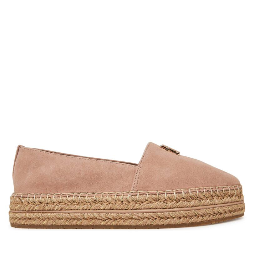 Еспадрили Tommy Hilfiger Suede Platform Espadrille FW0FW08586 Бежов цвят на ниска цена