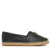 Еспадрили Tommy Hilfiger Th Logo Leather Espadrille FW0FW08540 Черен цвят на ниска цена