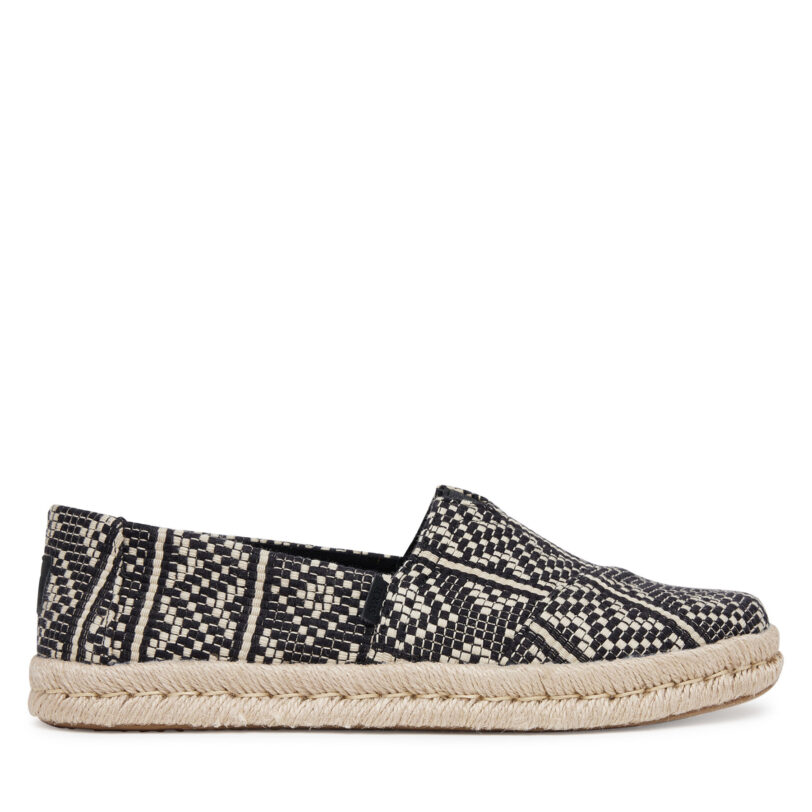 Еспадрили Toms Alpargata Rope 2.0 10021886 Черен цвят на ниска цена