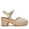 Еспадрили Toms Isla Peep Toe 10021977 Екрю цвят на ниска цена