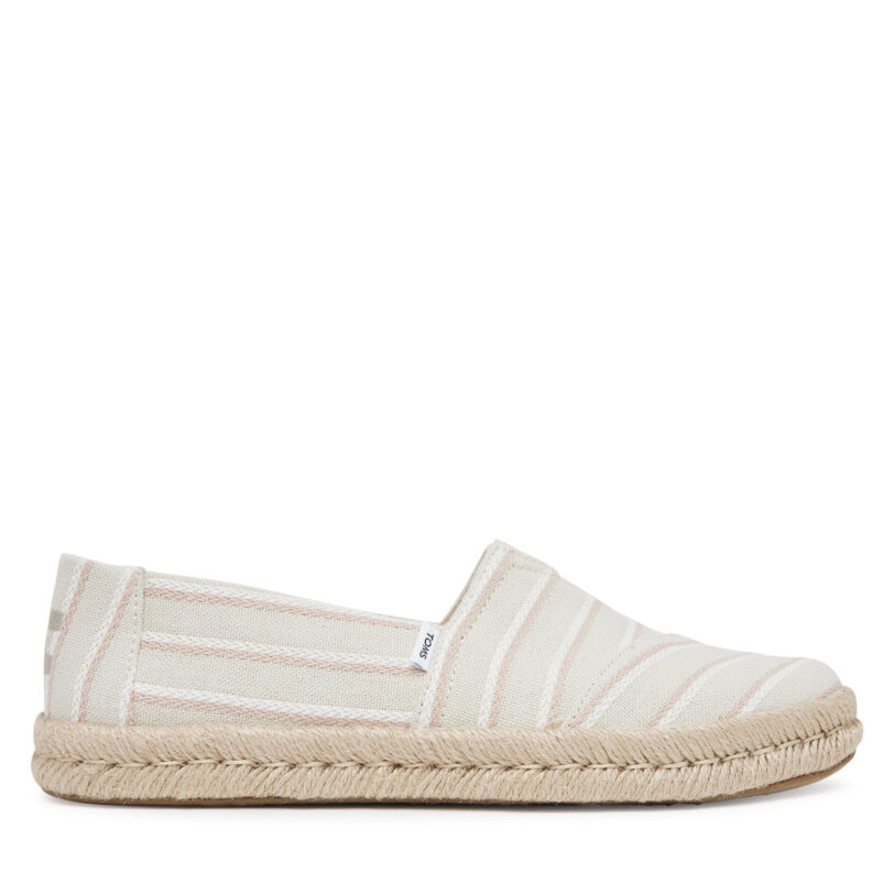 Еспадрили Toms Natural Woven Stripes 10021816 Бежов цвят на ниска цена