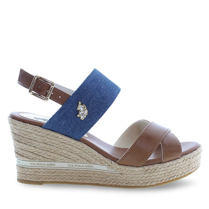 Еспадрили U.S. Polo Assn. Alyss ALYSSA011 Кафяв цвят на ниска цена