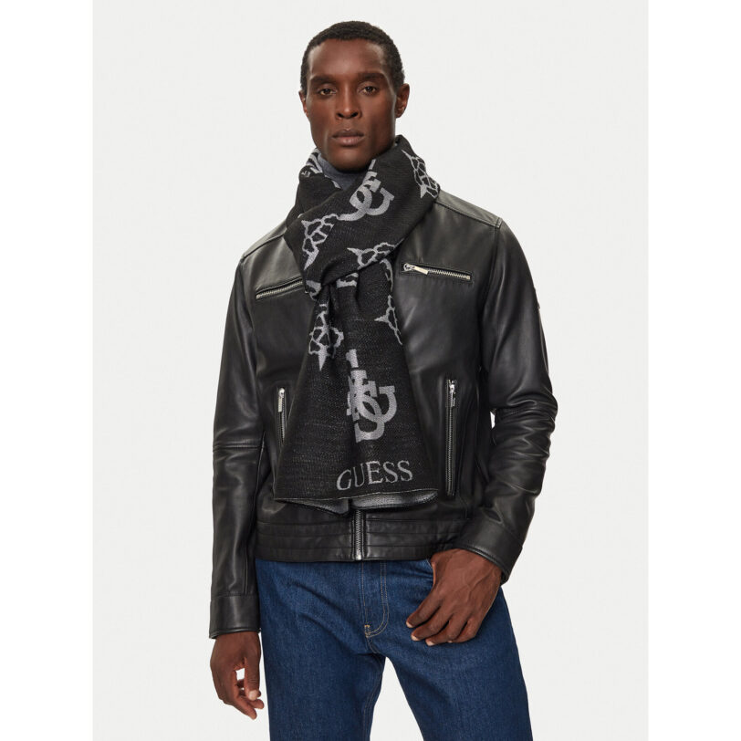 Зимен шал Guess AW5190 POL03 Черен цвят на ниска цена