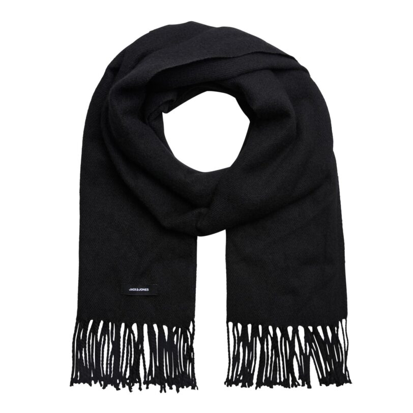 Зимен шал Jack&Jones 12140332 Черен цвят на ниска цена