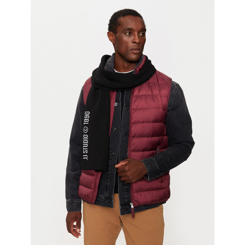 Зимен шал Jack&Jones Bottle 12259205 Черен цвят на ниска цена