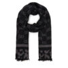 Зимен шал Liu Jo Stola Jacquard Mon 2F5040 T0300 Черен цвят на ниска цена