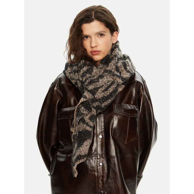 Зимен шал Pieces Pyron 17151097 Кафяв цвят на ниска цена