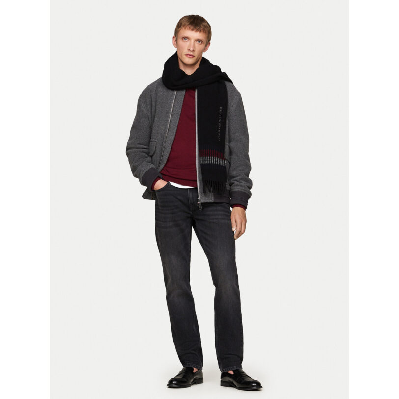 Зимен шал Tommy Hilfiger Corporate AM0AM12832 Черен цвят на ниска цена