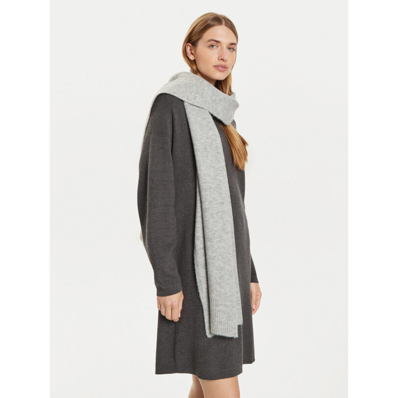 Зимен шал Tommy Hilfiger Luxe AW0AW16646 Сив цвят на ниска цена