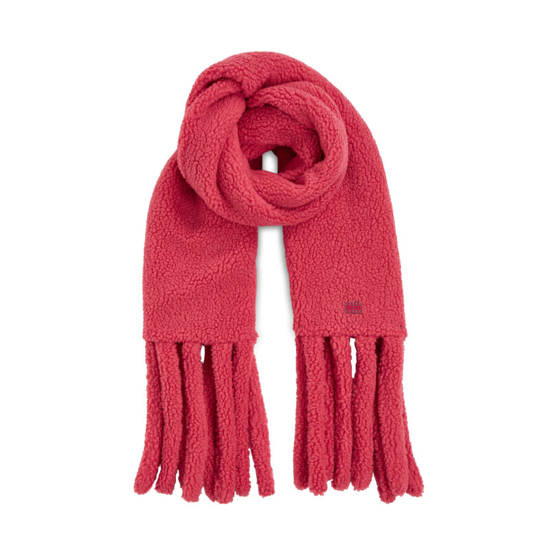 Зимен шал Tommy Jeans Tjw Cosy Knit Fancy Scarf AW0AW15476 Розов цвят на ниска цена