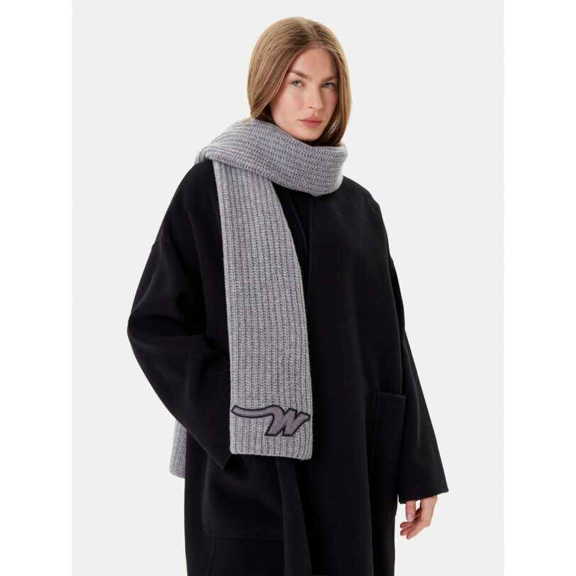 Зимен шал Weekend Max Mara Bardies 2525746035 Сив цвят на ниска цена