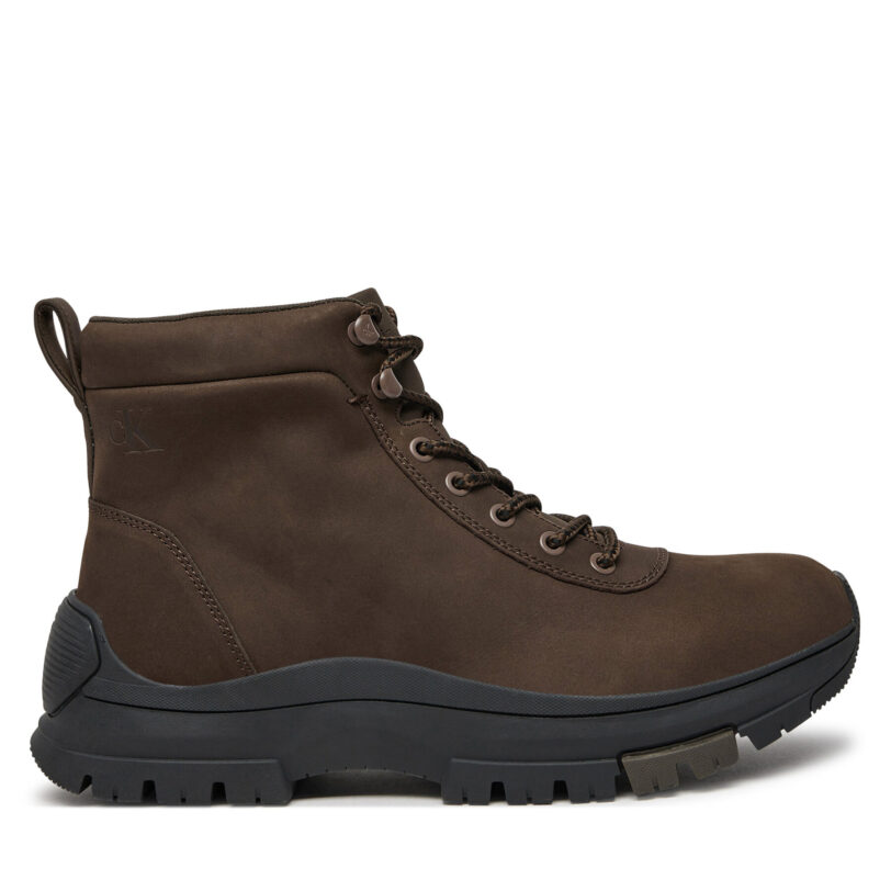 Зимни обувки Calvin Klein Hybrid Wp Boot Laceup Rebellious YM0YM01077 Кафяв цвят на ниска цена