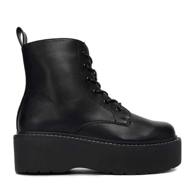 Зимни обувки DeeZee 12663-1 -BLACK PU Черен цвят на ниска цена