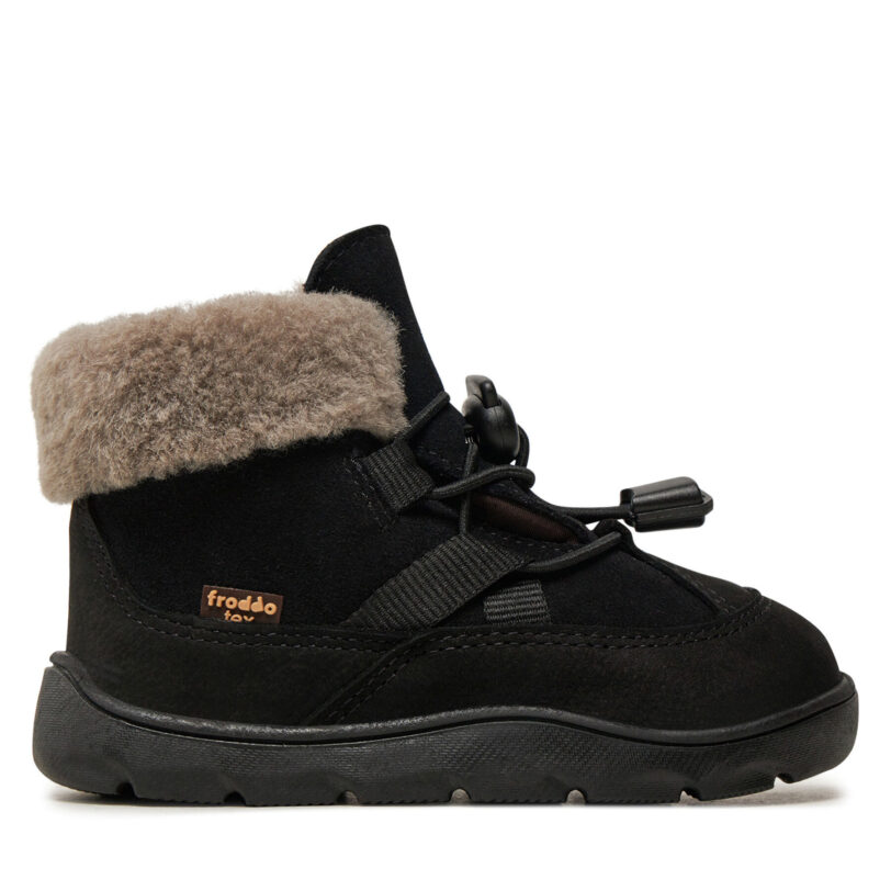 Зимни обувки Froddo Zeru Tex Cosy Barefoot G3110258-5 M Черен цвят на ниска цена