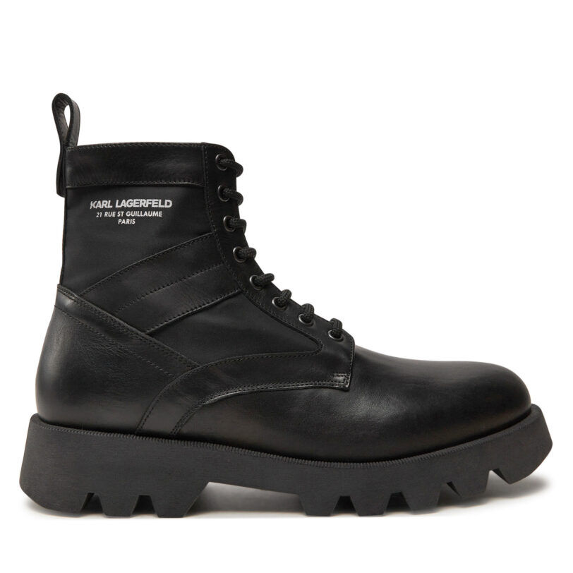 Зимни обувки KARL LAGERFELD KL11164 Черен цвят на ниска цена