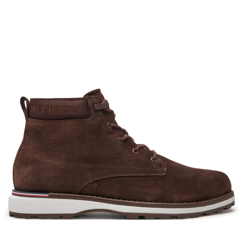 Зимни обувки Tommy Hilfiger Corporate FM0FM05147 Кафяв цвят на ниска цена
