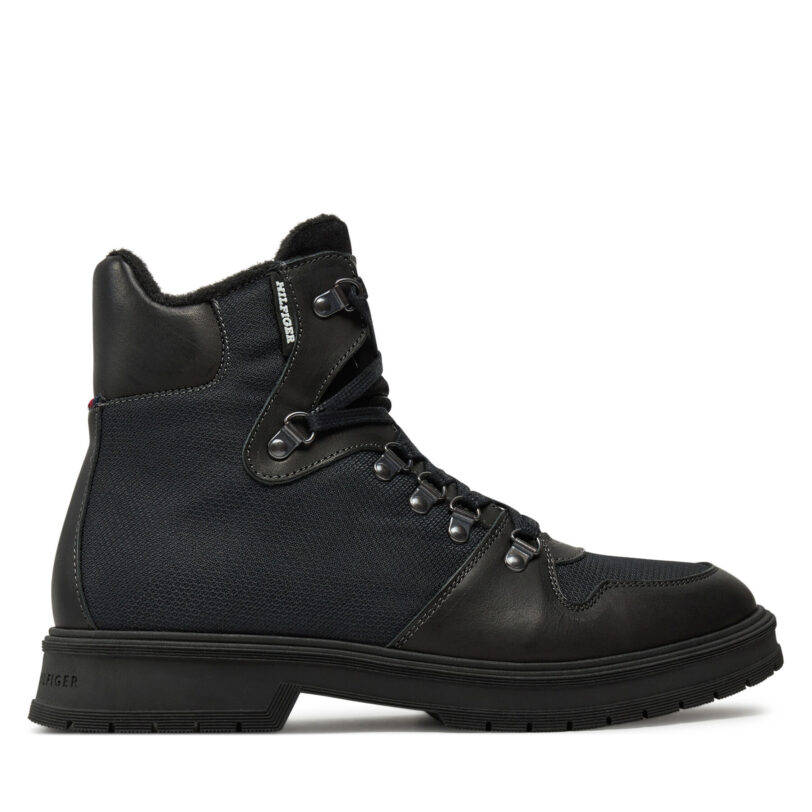 Зимни обувки Tommy Hilfiger Hilfiger Warm Cordura Mix Boot FM0FM05180 Черен цвят на ниска цена