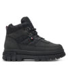 Зимни обувки Tommy Hilfiger Lace-Up Bootie T3X5-33707-1492 S Черен цвят на ниска цена