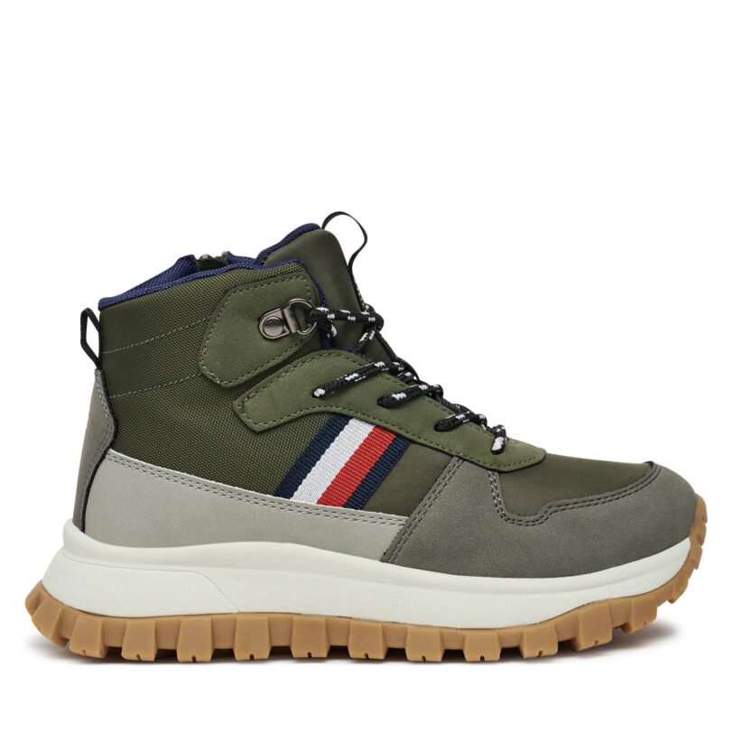 Зимни обувки Tommy Hilfiger T3B9-33680-1696A S Зелен цвят на ниска цена