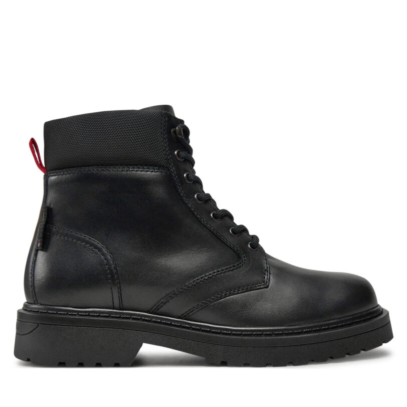 Зимни обувки Tommy Jeans EM0EM01446 Черен цвят на ниска цена