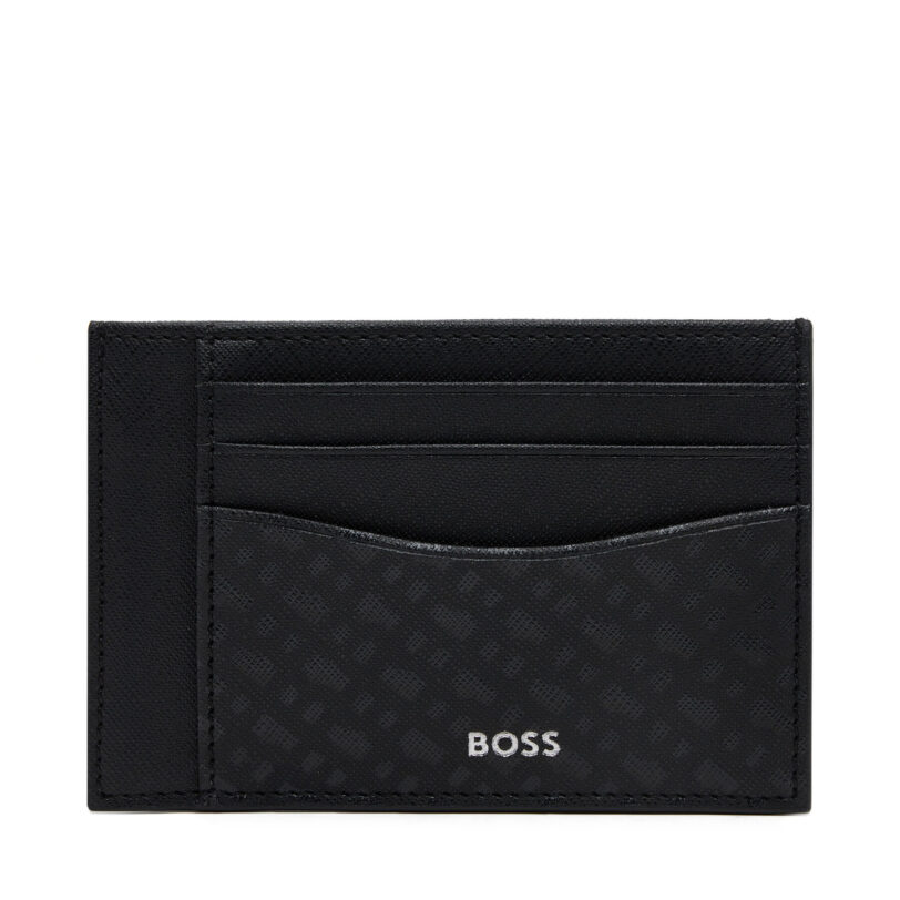 Калъф за кредитни карти BOSS 50542380 Черен цвят на ниска цена