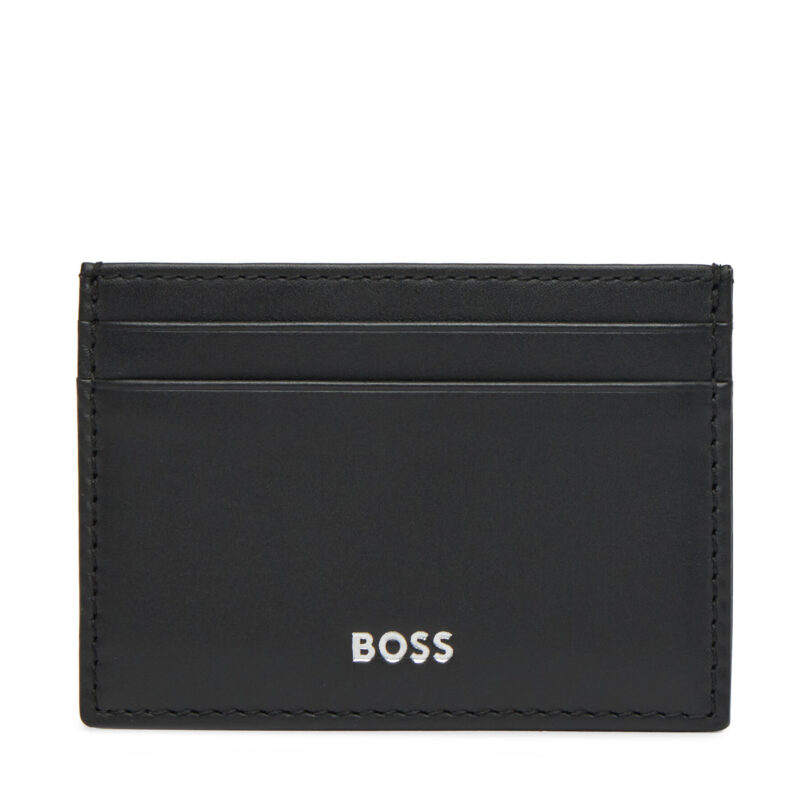 Калъф за кредитни карти BOSS 50546166 Черен цвят на ниска цена