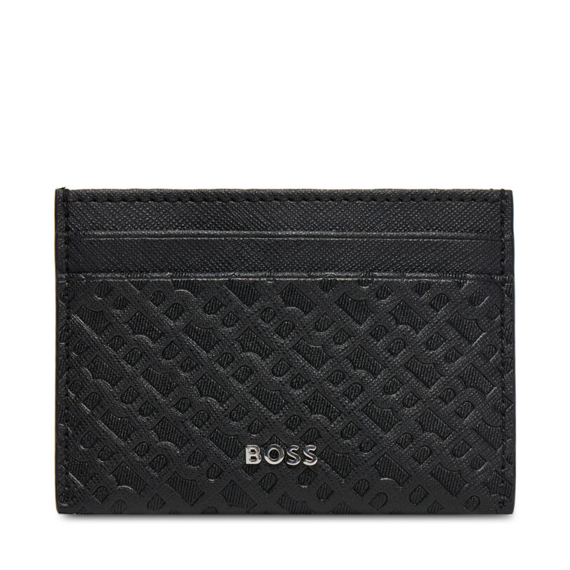 Калъф за кредитни карти BOSS 50548817 Черен цвят на ниска цена
