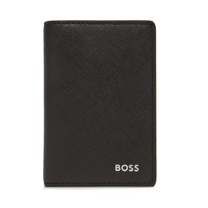 Калъф за кредитни карти BOSS Zair 50548808 10247449 01 Черен цвят на ниска цена