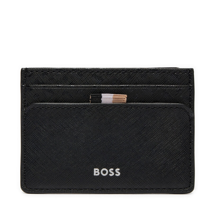 Калъф за кредитни карти Boss Zair M Card Holder 50517065 Черен цвят на ниска цена