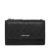Калъф за кредитни карти Calvin Klein Ck Must Aop Cc Holder W Zip LV04F1036G Черен цвят на ниска цена