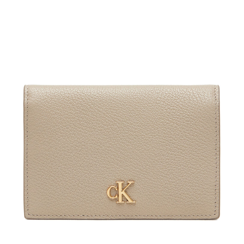 Калъф за кредитни карти Calvin Klein Min Monogram 6cc Flap Cardcase LV04F1063G Кафяв цвят на ниска цена