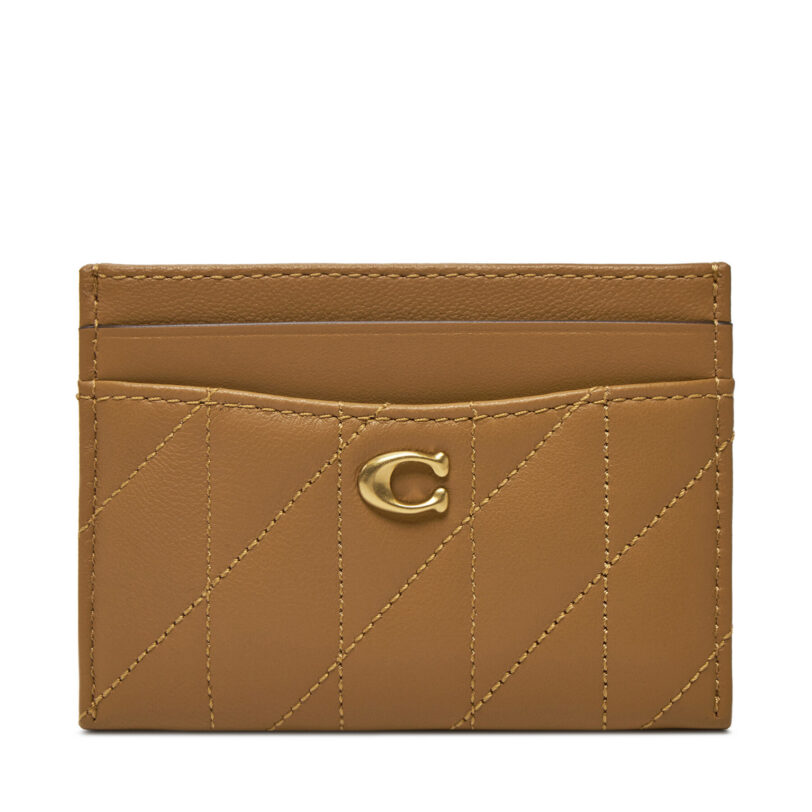 Калъф за кредитни карти Coach CM434 Кафяв цвят на ниска цена