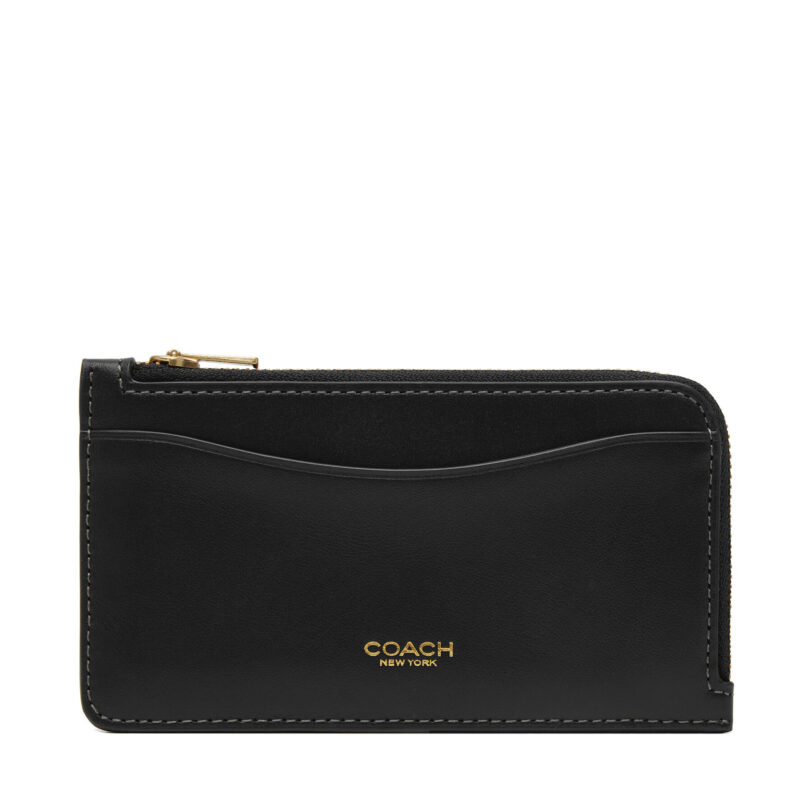 Калъф за кредитни карти Coach CZ112 Черен цвят на ниска цена