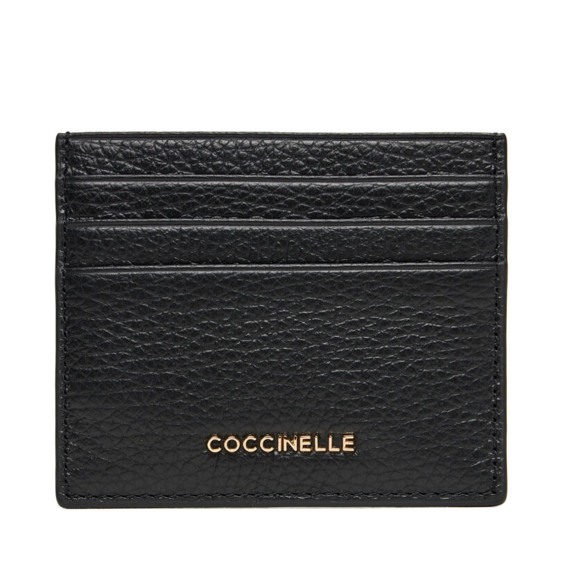 Калъф за кредитни карти Coccinelle MW5 Metallic Soft E2 MW5 12 95 01 Черен цвят на ниска цена
