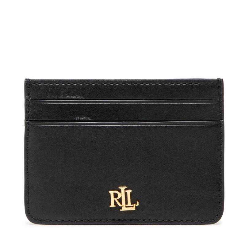 Калъф за кредитни карти Lauren Ralph Lauren Slim Card 432876732001 Черен цвят на ниска цена