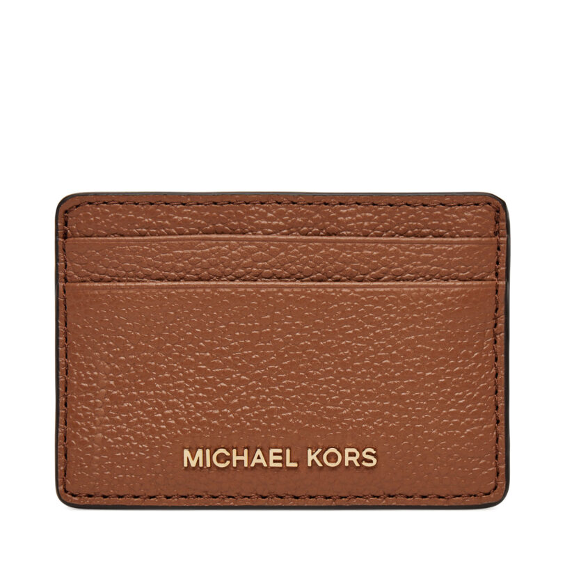Калъф за кредитни карти MICHAEL Michael Kors 32F7GF6D0L Кафяв цвят на ниска цена