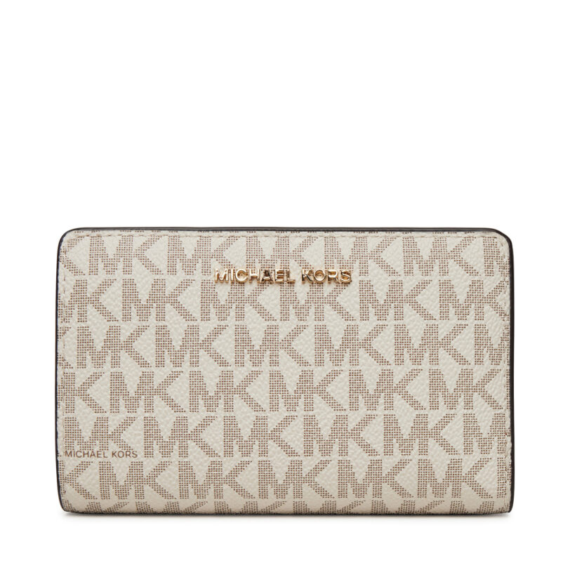 Калъф за кредитни карти MICHAEL Michael Kors 32S5G8ED6B Екрю цвят на ниска цена