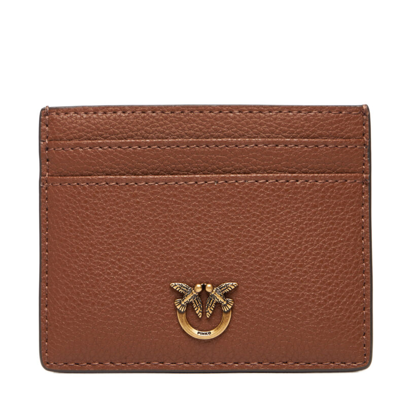 Калъф за кредитни карти PINKO Card Holder Simply AI 25-26 PCPL 103762 A29Q Кафяв цвят на ниска цена