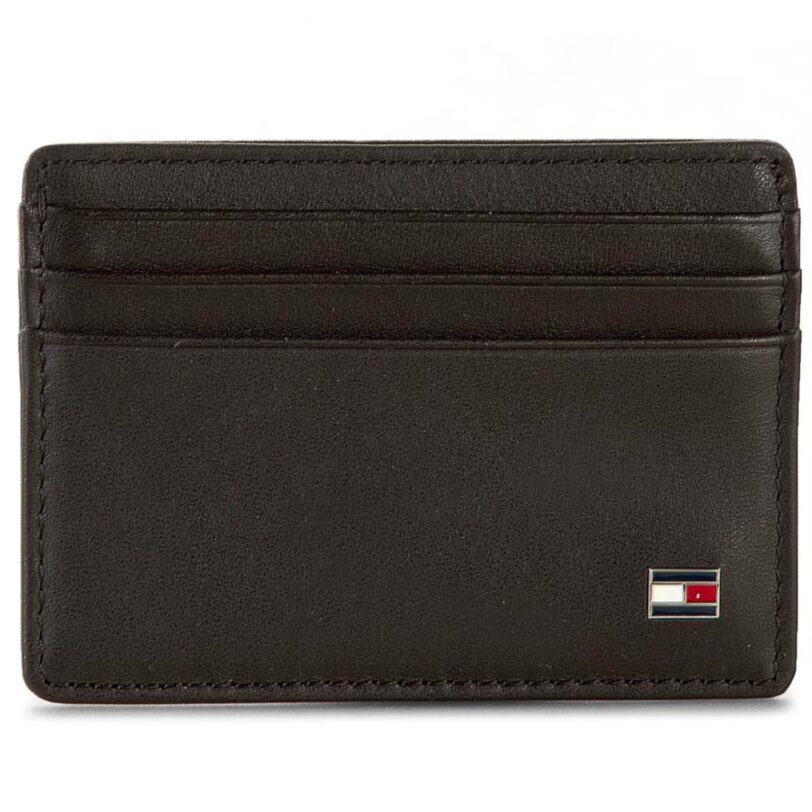 Калъф за кредитни карти Tommy Hilfiger Eton Cc Holder AM0AM00653 Черен цвят на ниска цена