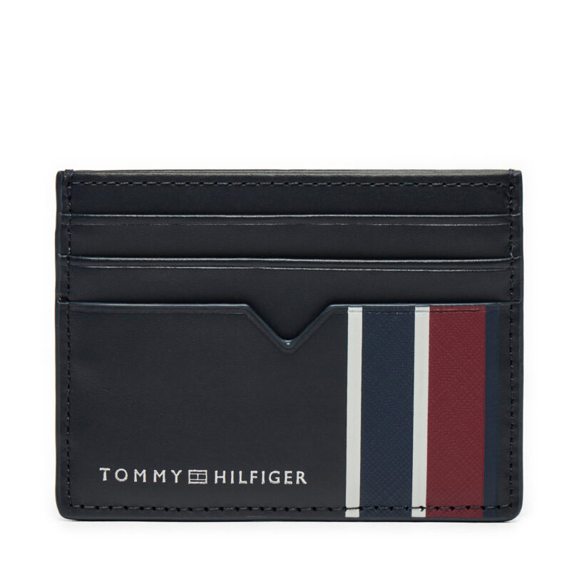 Калъф за кредитни карти Tommy Hilfiger Th Corp Cc Holder AM0AM12780 Тъмносин цвят на ниска цена