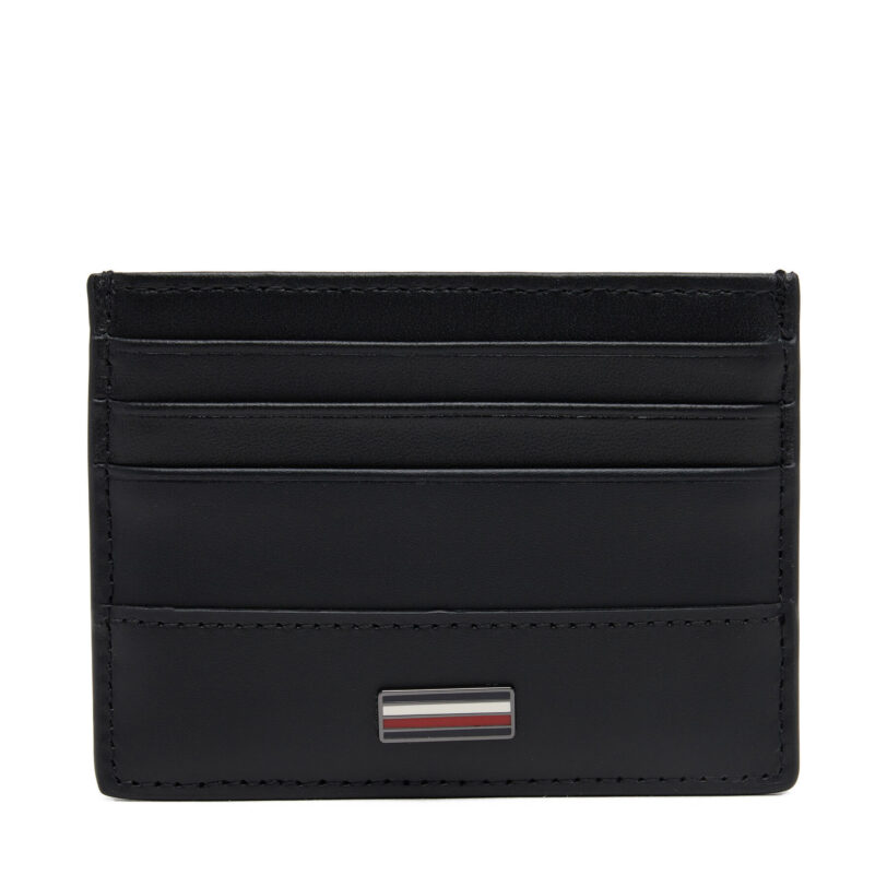 Калъф за кредитни карти Tommy Hilfiger Th Corp Cc Holder AM0AM13243 Черен цвят на ниска цена