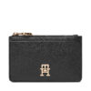 Калъф за кредитни карти Tommy Hilfiger Th Distinct Long Cc Holder AW0AW17481 Черен цвят на ниска цена